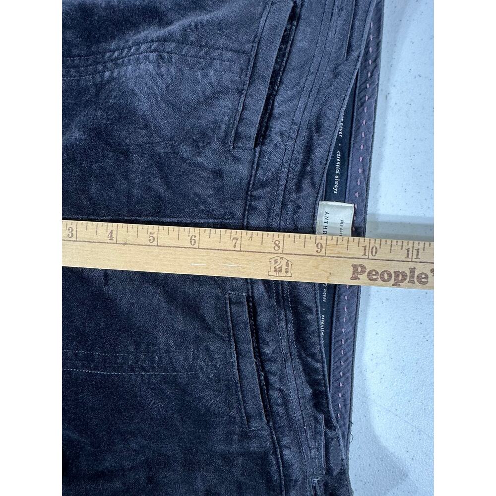 Anthropologie Velvet Ankle Pants The Essential Slim Size 0 (27x27) Black Skinny - Picture 11 of 11